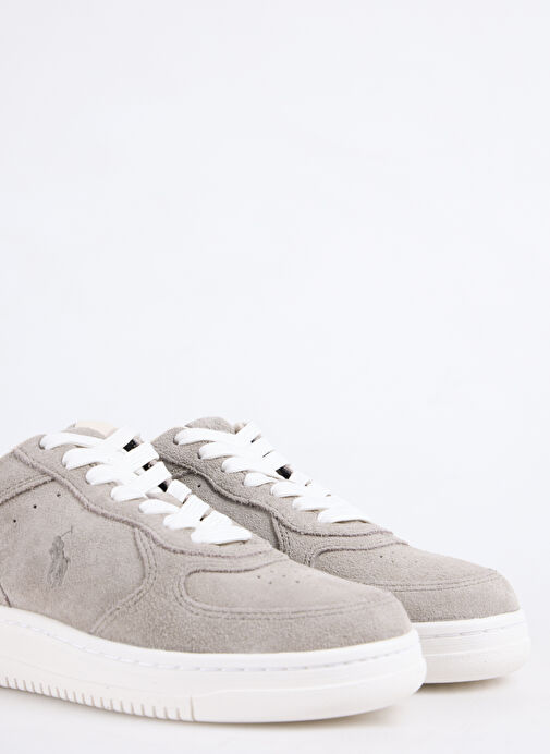 Polo Ralph Lauren Gri Kadın Deri Sneaker MASTERS CRT - Görsel 4