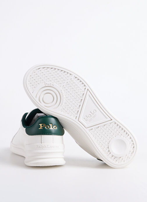 Polo Ralph Lauren Beyaz Kadın Deri Sneaker HRT CRT II - Görsel 5