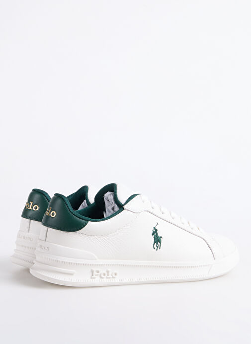 Polo Ralph Lauren Beyaz Kadın Deri Sneaker HRT CRT II - Görsel 4