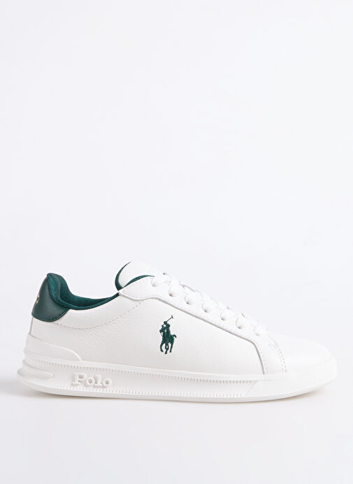 Polo Ralph Lauren Beyaz Kadın Deri Sneaker HRT CRT II - Görsel 2