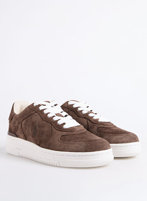 Polo Ralph Lauren Kahverengi Kadın Deri Sneaker MASTERS CRT - Görsel 3