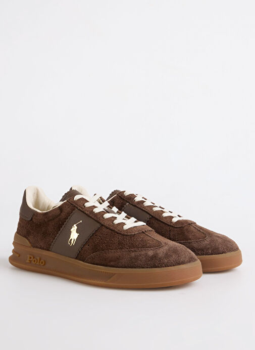 Polo Ralph Lauren Kahverengi Kadın Deri Sneaker HRT AERA PP - Görsel 3