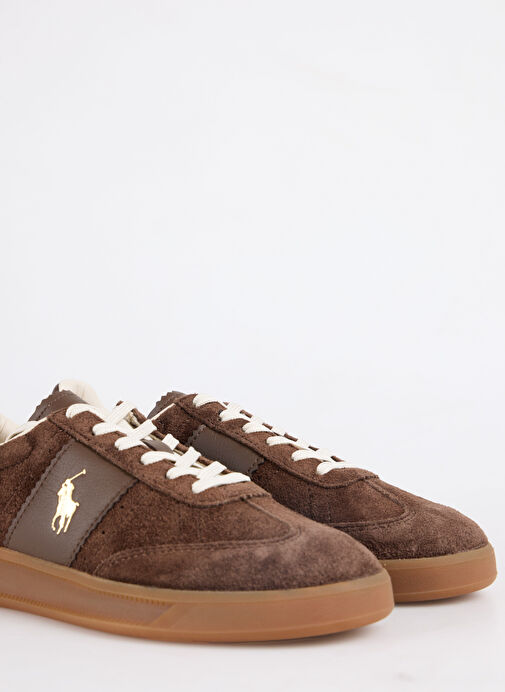 Polo Ralph Lauren Kahverengi Kadın Deri Sneaker HRT AERA PP - Görsel 6