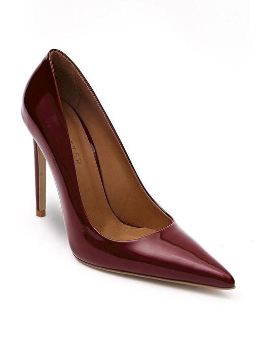Jabotter Bordo Kadın Deri Stiletto MONACO RUGAN 10 CM STİLETTO - Görsel 4