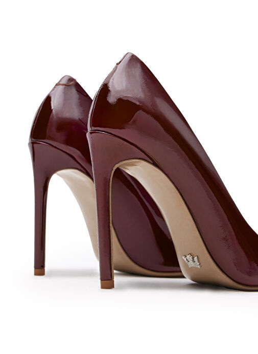 Jabotter Bordo Kadın Deri Stiletto MONACO RUGAN 10 CM STİLETTO - Görsel 6