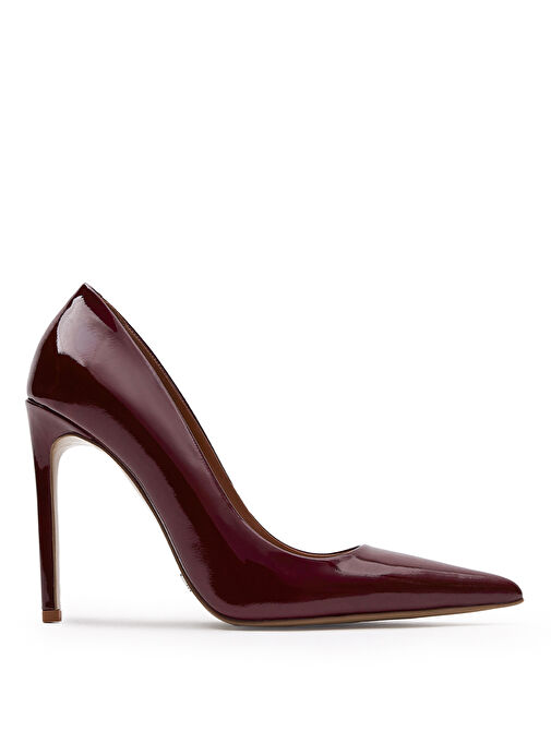 Jabotter Bordo Kadın Deri Stiletto MONACO RUGAN 10 CM STİLETTO - Görsel 2