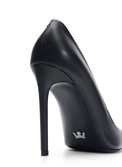 Jabotter Siyah Kadın Deri Stiletto MONACO - Görsel 5