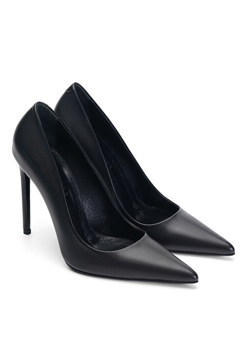 Jabotter Siyah Kadın Deri Stiletto MONACO - Görsel 3