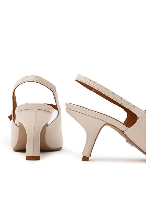 Jabotter Bej Kadın Deri Stiletto LOUVRE DERİ STİLETTO - Görsel 5