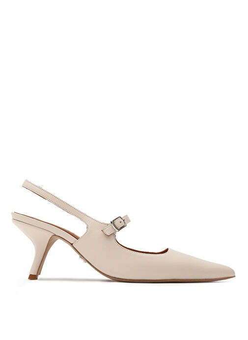 Jabotter Bej Kadın Deri Stiletto LOUVRE DERİ STİLETTO - Görsel 2