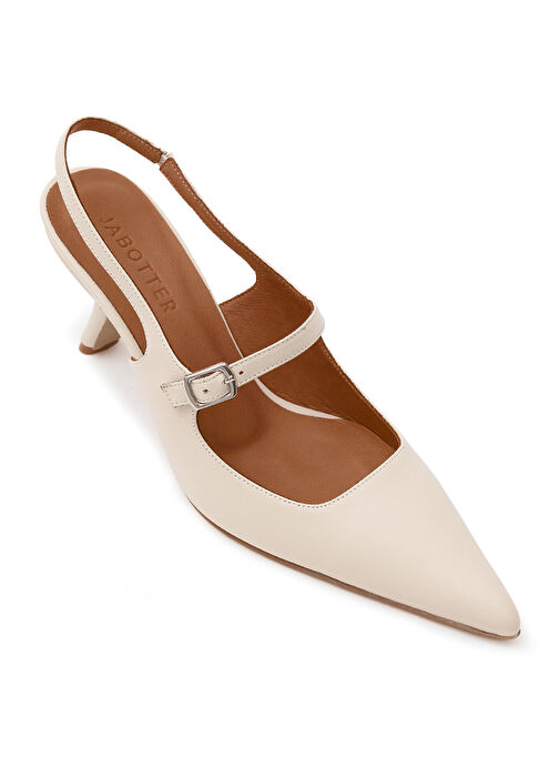 Jabotter Bej Kadın Deri Stiletto LOUVRE DERİ STİLETTO - Görsel 4