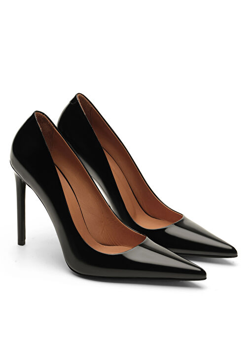 Jabotter Siyah Kadın Deri Stiletto MONACO - Görsel 3