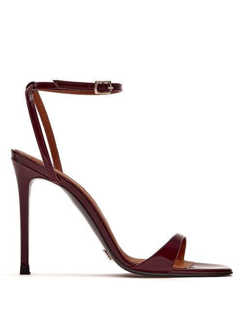 Jabotter Bordo Kadın Deri Topuklu Ayakkabı AMOUR RUGAN 10 CM - Görsel 2