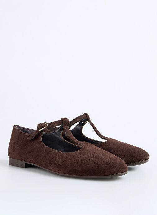 Fabrika Fabrika Belirsiz Kahverengi Kadın %100 Dana Derisi Babet | Boyner Belirsiz - 3. görsel