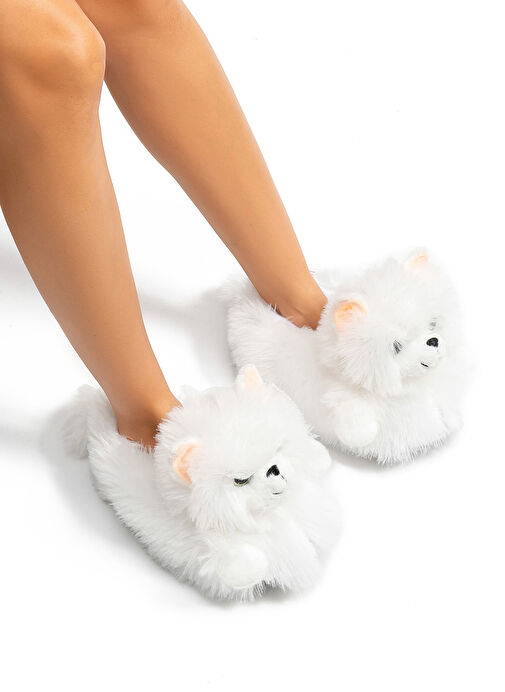 Twigy Beyaz Kadın Panduf TW KEDİ-3 BYZ 36/41 - Görsel 4