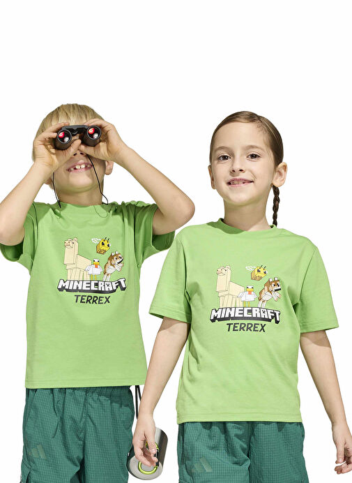 Adidas Yeşil Erkek Çocuk Baskılı T-Shirt Jz3587-K Mc Mt Tee