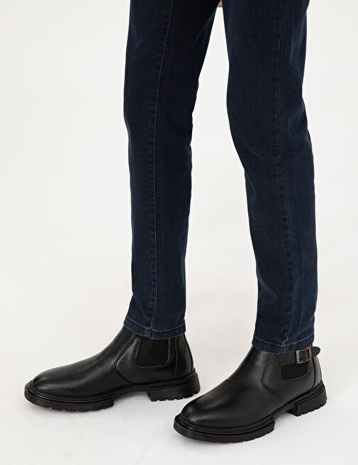 Siyah %100 Deri Bot - Görsel 2