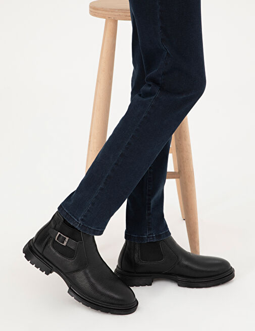 Siyah %100 Deri Bot - Görsel 3