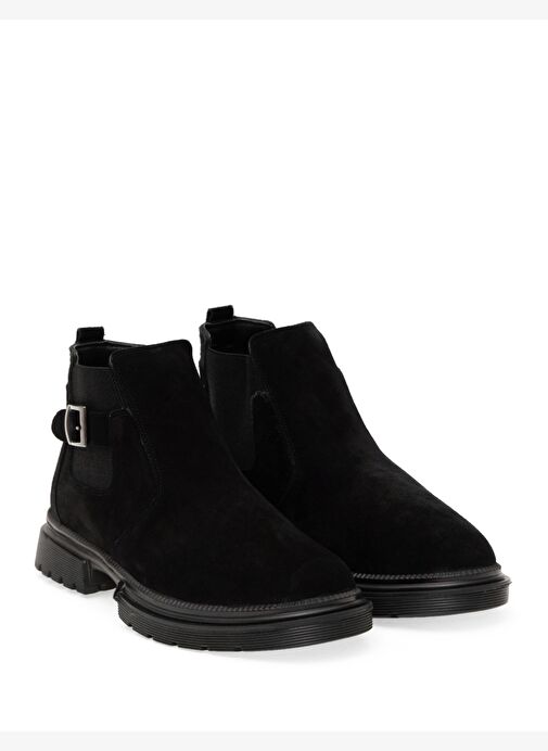 Siyah %100 Süet Deri Bot - Görsel 4