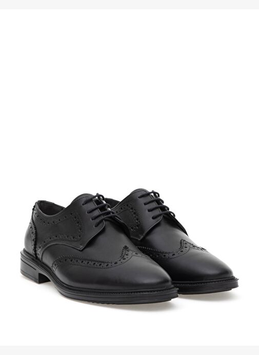 Siyah %100 Deri Klasik Ayakkabı - Görsel 2
