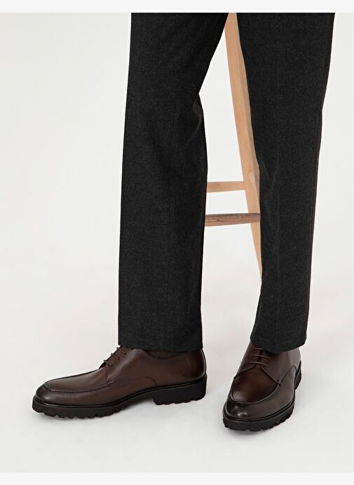 Kahverengi %100 Deri Casual Ayakkabı - Görsel 5