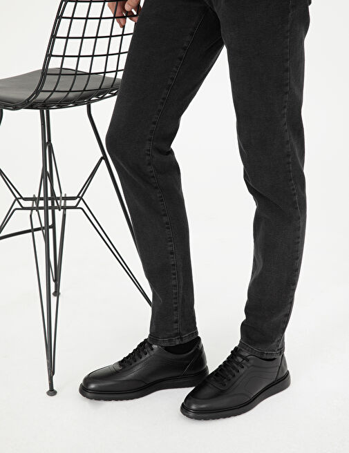 Pierre Cardin Erkek Siyah %100 Deri Casual Ayakkabı 50298537-VR046 - Görsel 2