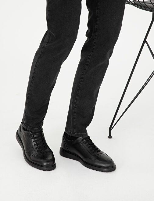 Pierre Cardin Erkek Siyah %100 Deri Casual Ayakkabı 50298537-VR046 - Görsel 3