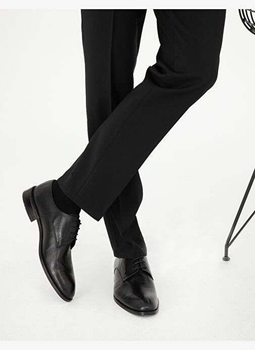 Siyah %100 Deri Klasik Ayakkabı - Görsel 7