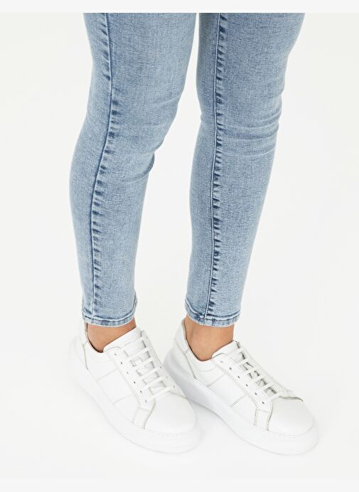 Pierre Cardin Beyaz Kadın Deri Sneaker 50300070 - Görsel 3