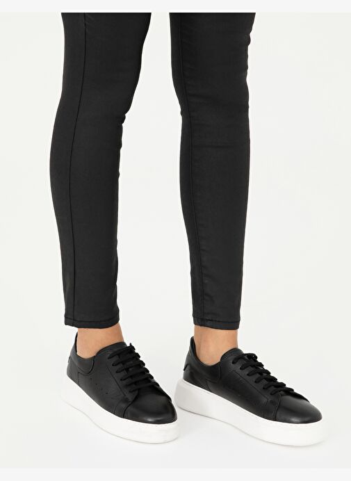 Pierre Cardin Siyah Kadın Deri Sneaker 50300072 - Görsel 7