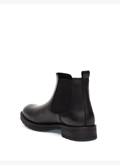 Siyah %100 Deri Kauçuk Taban Chelsea Bot - Görsel 5