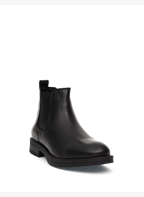 Siyah %100 Deri Kauçuk Taban Chelsea Bot - Görsel 4