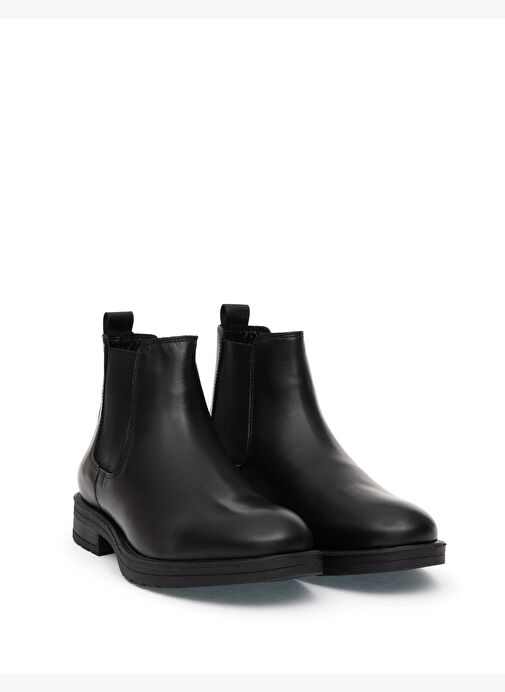 Siyah %100 Deri Kauçuk Taban Chelsea Bot - Görsel 2