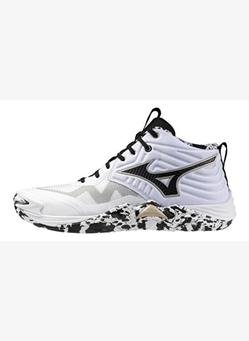 Wave Momentum Elite MID Unisex Voleybol Ayakkabısı Beyaz / Desenli - Görsel 2