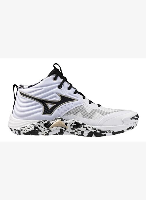 Wave Momentum Elite MID Unisex Voleybol Ayakkabısı Beyaz / Desenli - Görsel 7