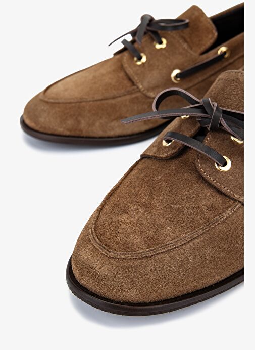 Valmenti Kadın Hakiki Deri Tütün Casual Ayakkabı - Görsel 4