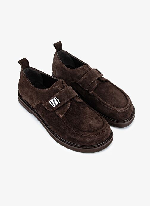 Valmenti Kadın Hakiki Deri Kahverengi Süet Casual Ayakkabı - Görsel 3