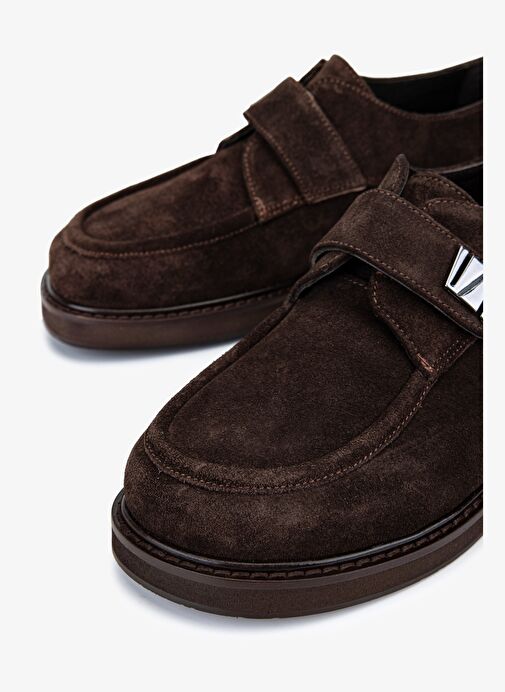 Valmenti Kadın Hakiki Deri Kahverengi Süet Casual Ayakkabı - Görsel 4