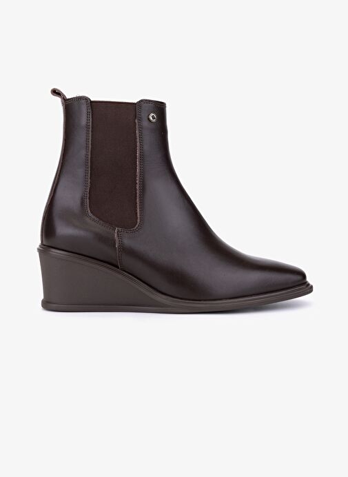 Valmenti Kadın Hakiki Deri Kahverengi Topuklu Bot - Görsel 2