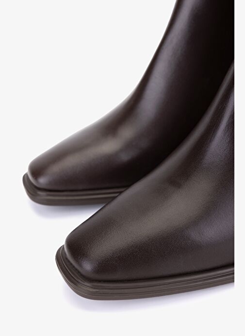 Valmenti Kadın Hakiki Deri Kahverengi Topuklu Bot - Görsel 4