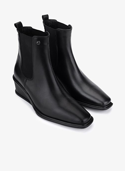 Valmenti Kadın Hakiki Deri Siyah Topuklu Bot - Görsel 3