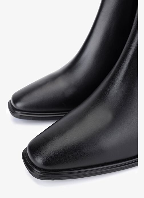 Valmenti Kadın Hakiki Deri Siyah Topuklu Bot - Görsel 4