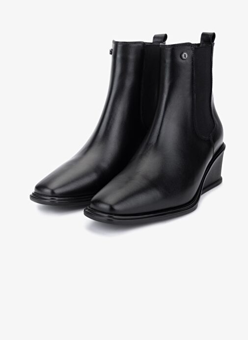 Valmenti Kadın Hakiki Deri Siyah Topuklu Bot - Görsel 5