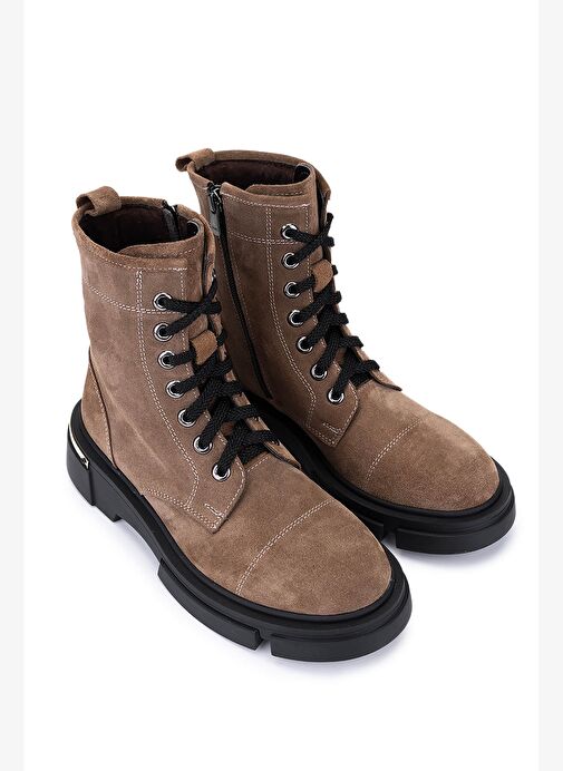 Tamer Tanca Kadın Kahverengi Casual Bot - Görsel 3