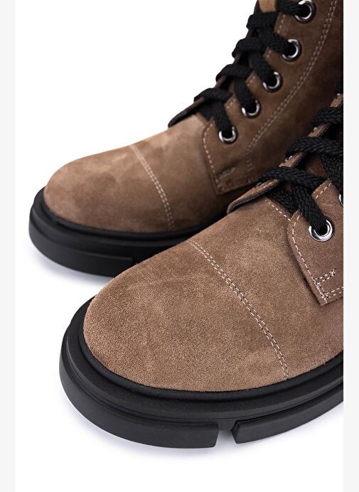 Tamer Tanca Kadın Kahverengi Casual Bot - Görsel 4