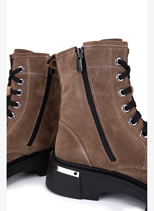 Tamer Tanca Kadın Kahverengi Casual Bot - Görsel 6