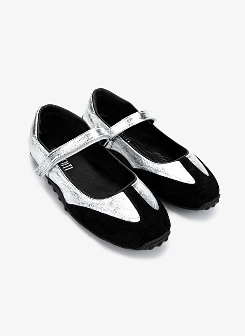 Valmenti Kadın Hakiki Deri Siyah Süet Casual Ayakkabı - Görsel 3