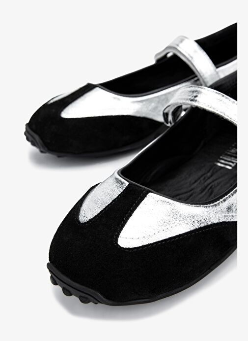 Valmenti Kadın Hakiki Deri Siyah Süet Casual Ayakkabı - Görsel 4