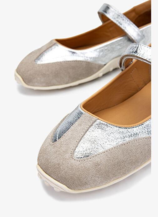 Valmenti Kadın Hakiki Deri Gri Casual Ayakkabı - Görsel 4