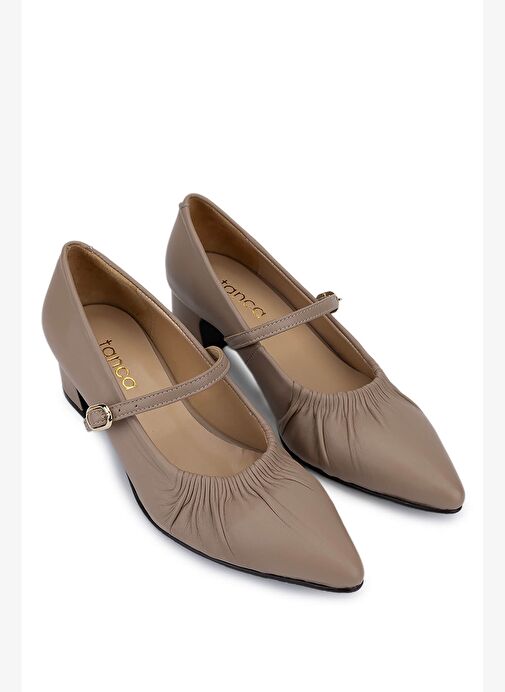 Tamer Tanca Kadın Hakiki Deri Vizon Topuklu Ayakkabı - Görsel 3